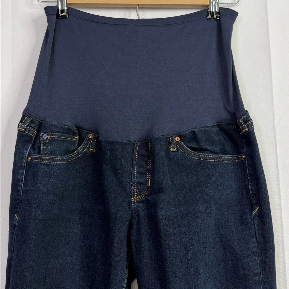 GAP Maternity 1969 Sexy Boot Denim Stretch Full Waist Band Jeans Size 30/10R - Picture 2 of 7